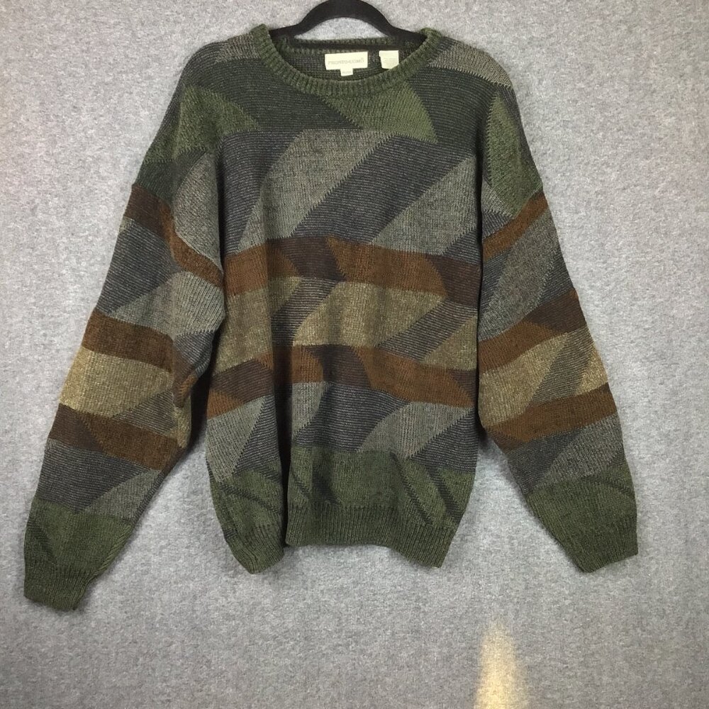 Pronto Uomo Vintage 90s Grandpa Sweater XL Unisex